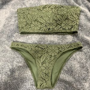 Aerie bandeau & cheeky bikini set